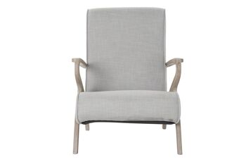 FAUTEUIL POLYESTER SAPIN 67X80X85 GRIS CLAIR MB188990 5