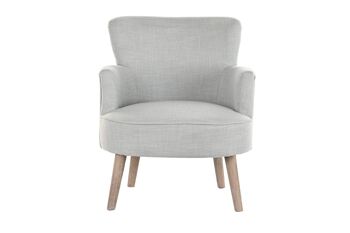 FAUTEUIL POLYESTER SAPIN 65X62X77 GRIS CLAIR MB188999 6