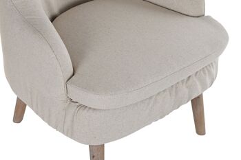 FAUTEUIL SAPIN POLYESTER 61X56X75 BEIGE MB189003 2