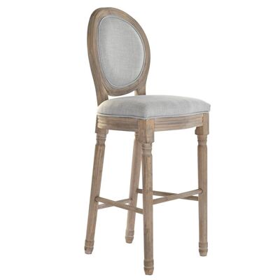 TABOURET SAPIN LIN 48X42X121 GRIS CLAIR MB189005