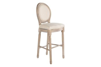 TABOURET SAPIN LIN 48X60X117 BEIGE MB189006 1