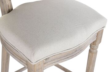 TABOURET SAPIN LIN 48X60X117 BEIGE MB189006 2