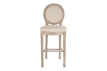 TABOURET SAPIN LIN 48X60X117 BEIGE MB189006 6