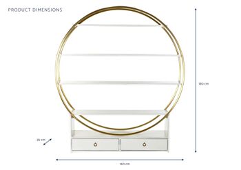 ETAGERE ALAMO METAL 160X35X180 BLANC MB189012 5