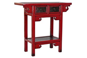 CONSOLE ORME METAL 85X35X80 2 TIROIRS ROUGE MB189035 7
