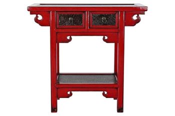 CONSOLE ORME METAL 85X35X80 2 TIROIRS ROUGE MB189035 11
