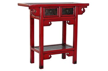 CONSOLE ORME METAL 85X35X80 2 TIROIRS ROUGE MB189035 1