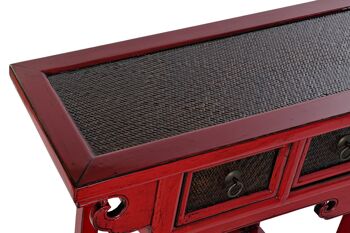 CONSOLE ORME METAL 85X35X80 2 TIROIRS ROUGE MB189035 2