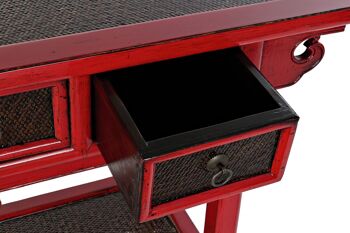 CONSOLE ORME METAL 85X35X80 2 TIROIRS ROUGE MB189035 4