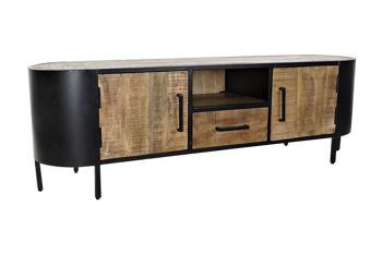 MEUBLE TV MANGUE MÉTAL 160X43X51 NATUREL MB189166 1