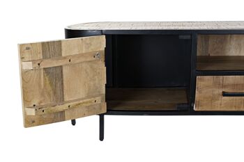 MEUBLE TV MANGUE MÉTAL 160X43X51 NATUREL MB189166 5