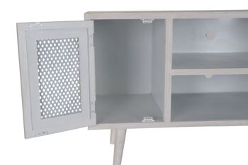 MEUBLE TV BOIS MDF 110X41X61 BLANC MB189193 4