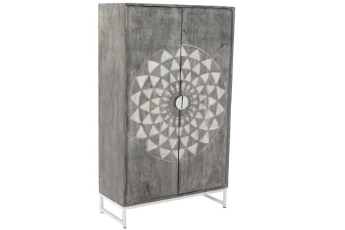 ARMARIO MANGO METAL 90X38X151 MANDALA GRIS MB189200