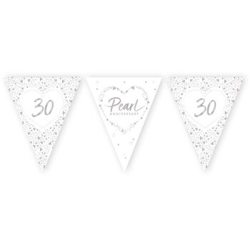 Perle Anniversaire Papier Drapeau Bruant Feuille Estampée