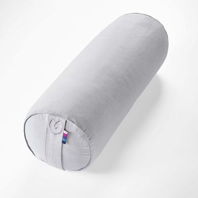 Yogamatters Organic Cotton Buckwheat Bolster - Grey Ice