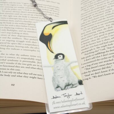 Pinguin- und Küken-Lesezeichen, 5 cm x 16,8 cm