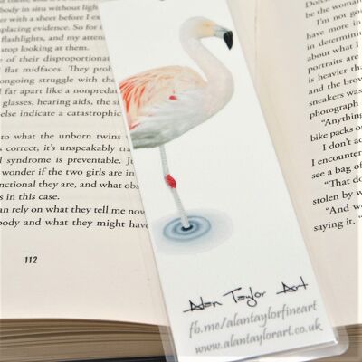 Flamingo-Lesezeichen, 5 cm x 16,8 cm