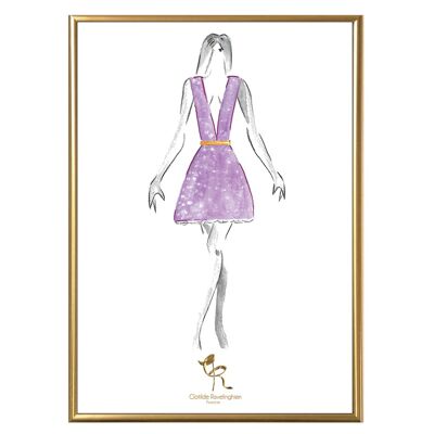 Classi-Di Purple Wall Illustrazione - 70×100 cm