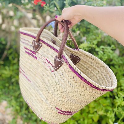 COLORED PALM BASKET