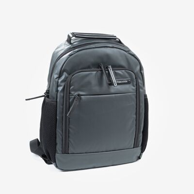 Sport nylon backpack, dark gray color - 27x27x13 cm