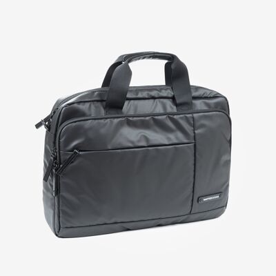 Sport nylon briefcase, black color - 41x31x8 cm