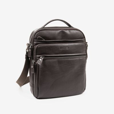 Shoulder bag for men, brown - 24x30 cm