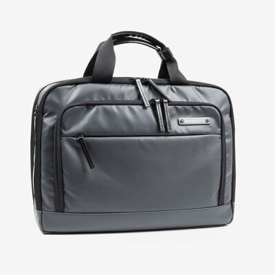 Sport nylon briefcase, dark gray color - 40x30x11 cm