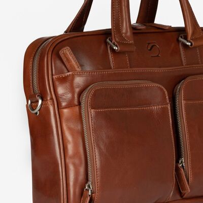 Leather briefcase, Casablanca Leather Collection - 40x27 cm