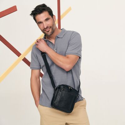 Bolso pequeño para hombre, color marrón, Colección Sahara – Matties Bags