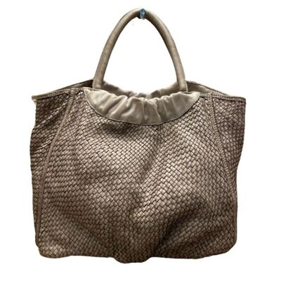 FARFALLA Woven Hand Bag Beige