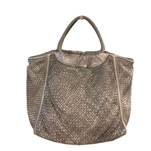 FARFALLA Woven Hand Bag Taupe