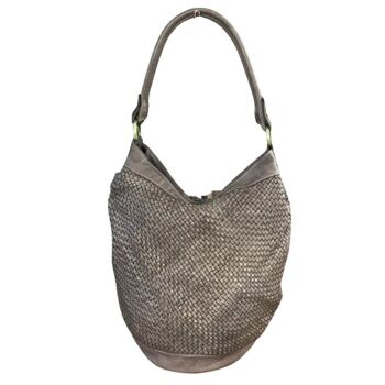 Sac Seau Tissé GEMMA Taupe 1