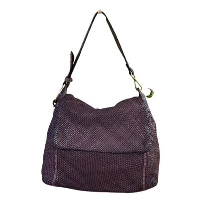 Priscilla Shoulder Bag Narrow Weave All Over Bordeaux