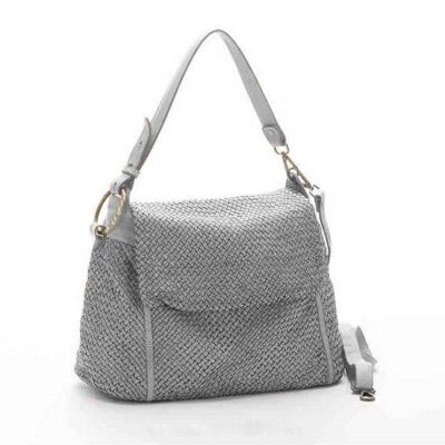 Borsa A Tracolla Priscilla Trama Stretta All Over Grigio