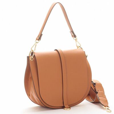 VITTORIA Large Saddle Bag Tan