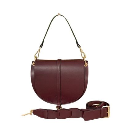 VITTORIA Medium Saddle Bag | Bordeaux