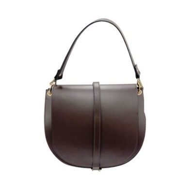 VITTORIA Medium Saddle Bag Dark Brown