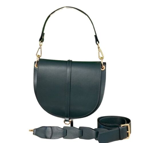 VITTORIA Medium Saddle Bag | Forest Green