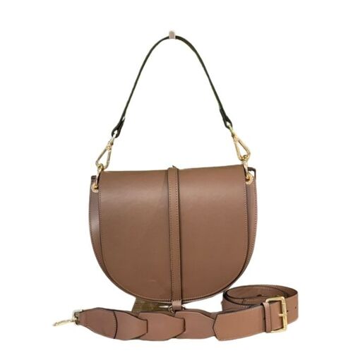 VITTORIA Medium Saddle Bag | Hazelnut