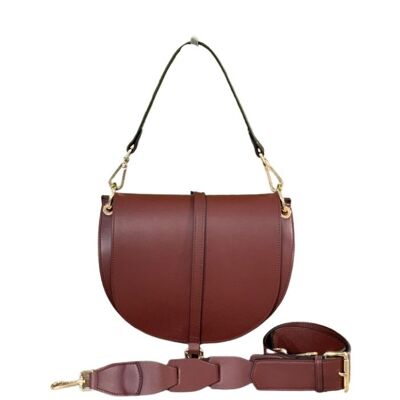 VITTORIA Medium Saddle Bag | Rust Brown