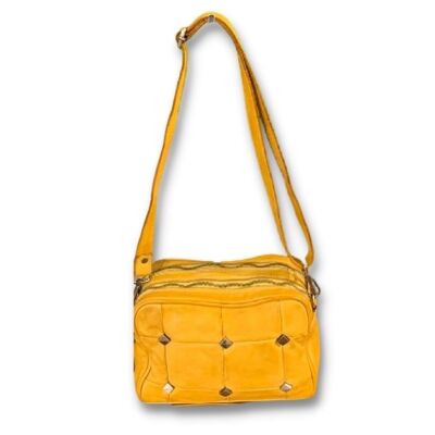 POCHET Studded Cross Body Bag | Mustard