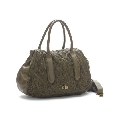 Bolso con solapa ZAFFIRA Bowler verde militar