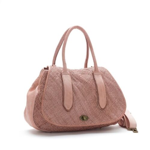 ZAFFIRA Bowler Flap Bag Blush