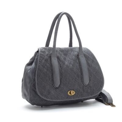 Bolso con solapa ZAFFIRA Bowler Gris