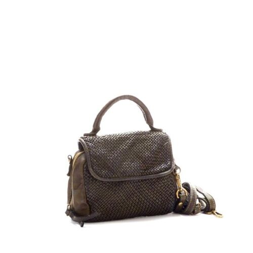Siena Mini Bag With Narrow Weave | Dark Brown