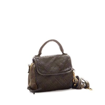 Minibolso Siena con tejido estrecho | Marron oscuro