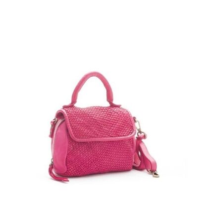 Minibolso Siena con tejido estrecho | Fucsia