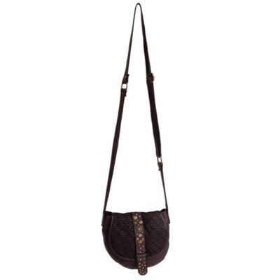 MILANO studded leather crossbody bag | Black