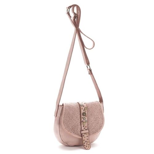 MILANO studded leather crossbody bag | Blush