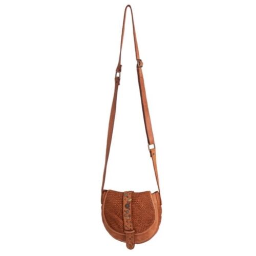 MILANO studded leather crossbody bag | Tan